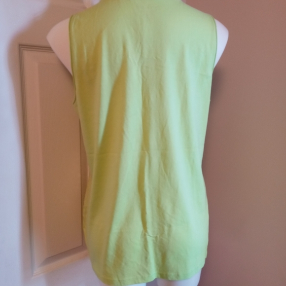 Chicos greenish lime colored sequin tank top - Picture 3 of 3